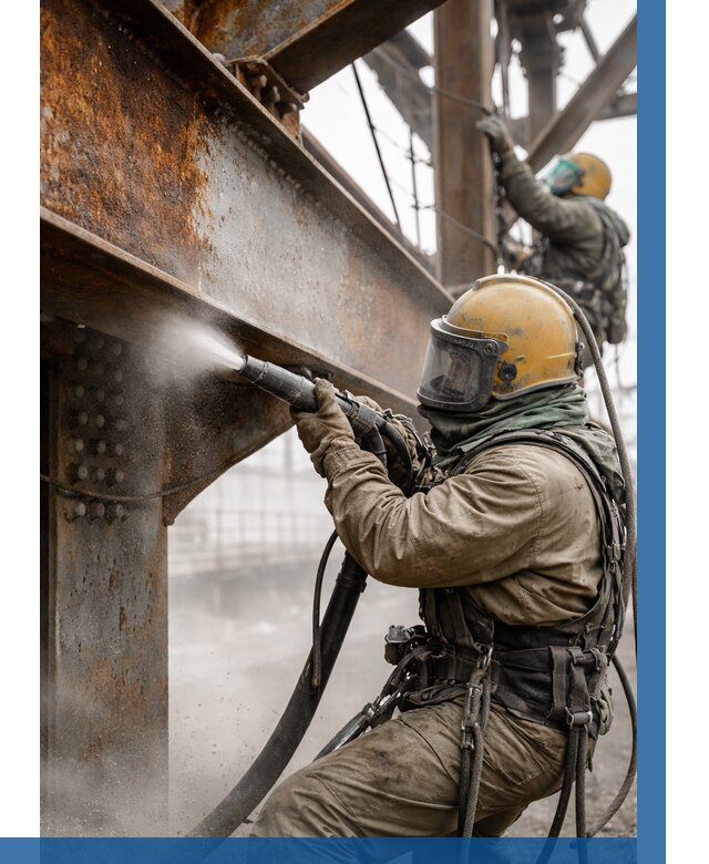 Пескоструйная очистка металлоконструкций в Дедовске по 660 р.  ВЫСОТНИК-Ддв