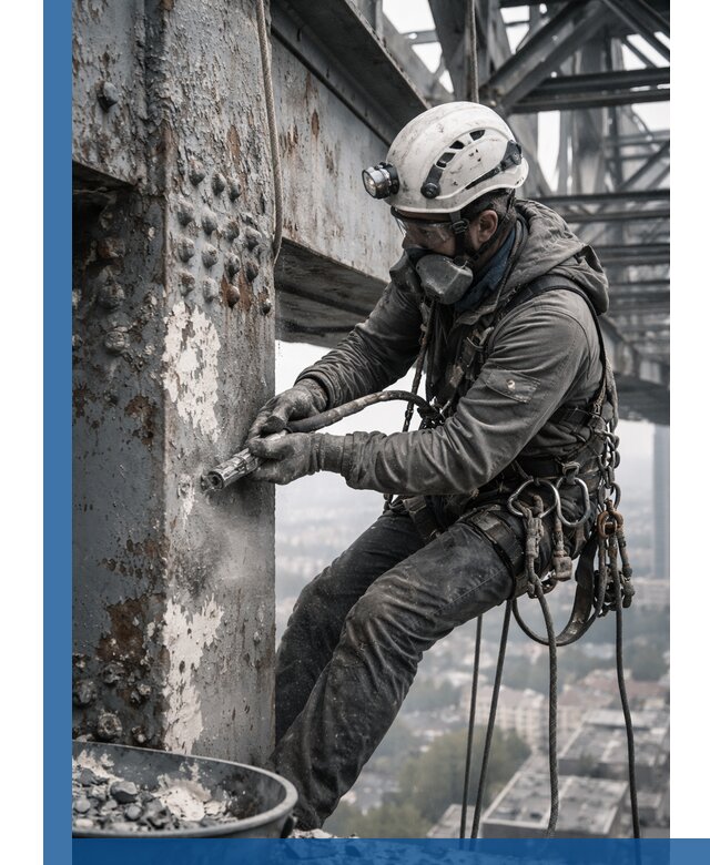 Удаление старой краски с металлических конструкций в Дедовске