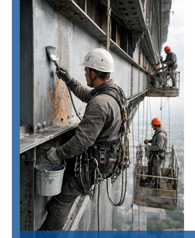 Покраска металлоконструкций на высоте в Дедовске профессионально