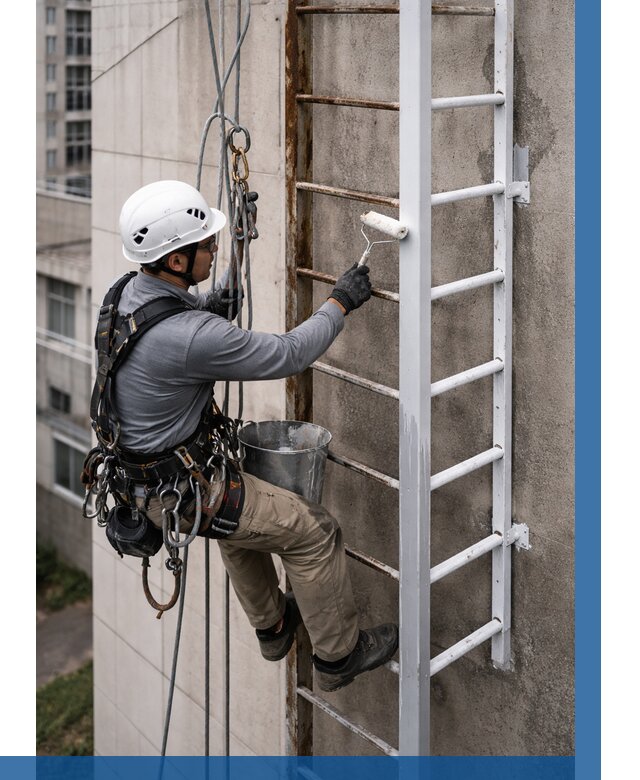 Покраска пожарных лестниц в Дедовске от 4948 р. | ВЫСОТНИК-Ддв