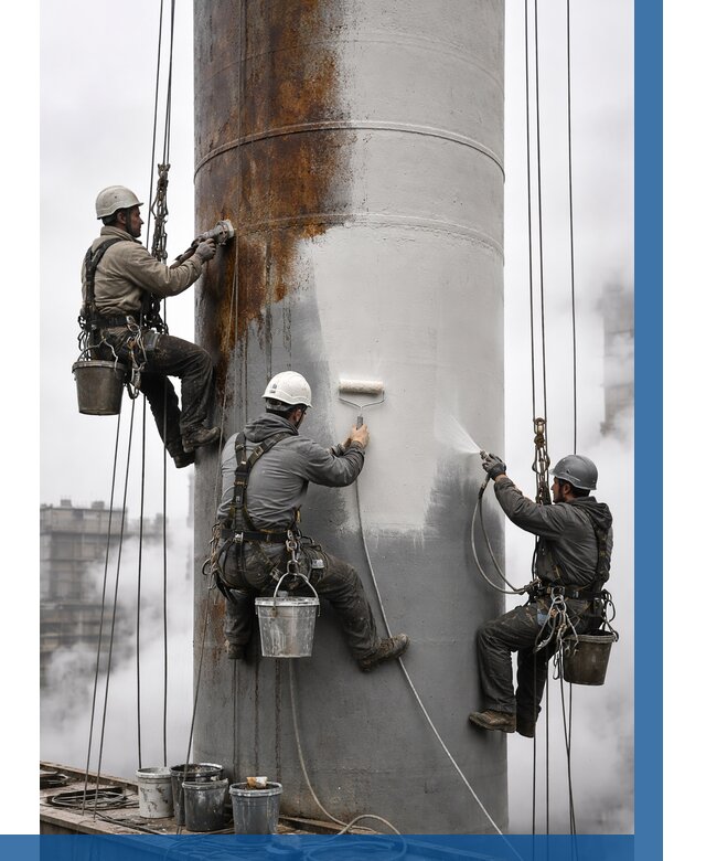 Покраска дымовых труб в Дедовске от 9346 р. | ВЫСОТНИК-Ддв