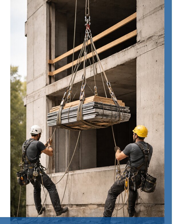 Подъем материала на этаж веревками в Дедовске от 1649 р. | ВЫСОТНИК-Ддв