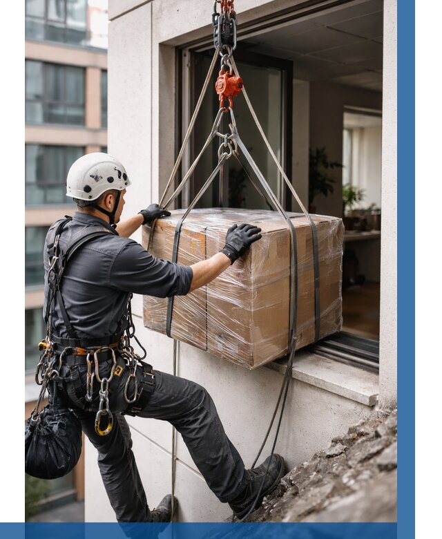 Подъем груза через окно в Дедовске от 4948 р. | ВЫСОТНИК-Ддв