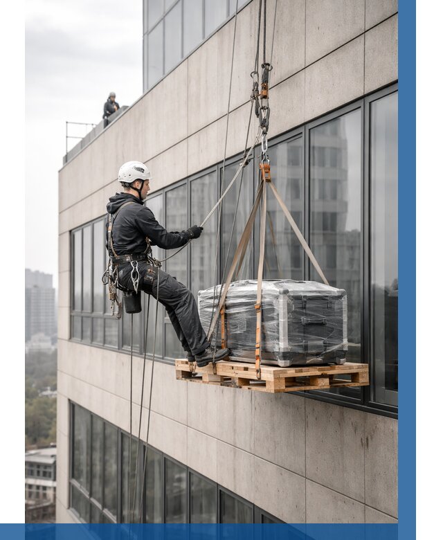 Спуск груза по фасаду в Дедовске от 3848 р. | ВЫСОТНИК-Ддв