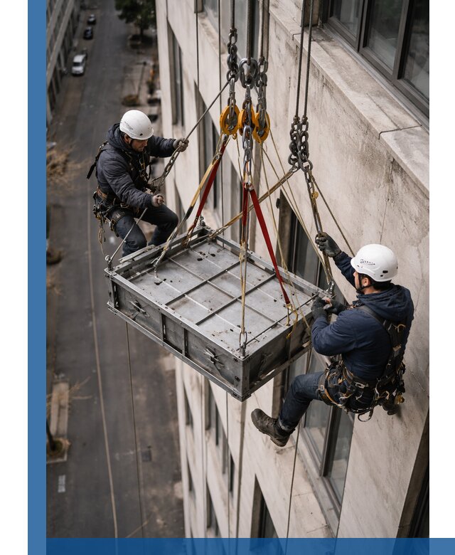 Спуск и подъем грузов по фасаду в Дедовске для зданий