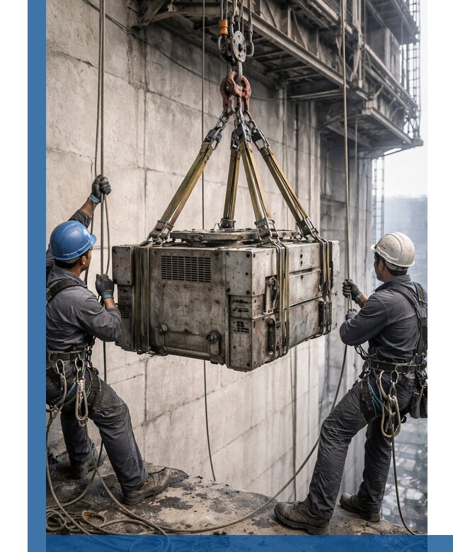 Такелажные работы на высоте, подъем и монтаж грузов в Дедовске