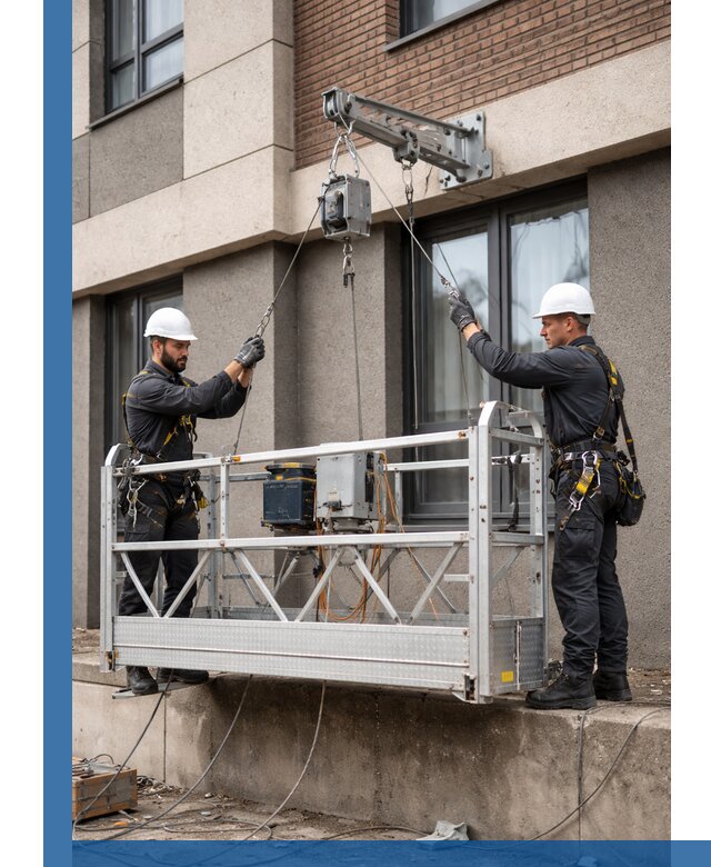 Монтаж и подъем фасадной люльки в Дедовске с гарантией безопасности