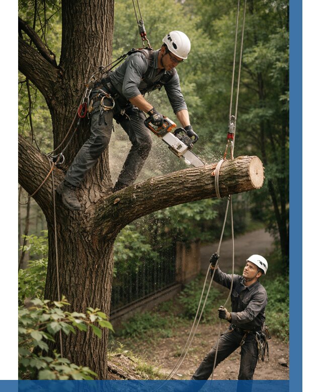 Спил деревьев альпинистами в Дедовске от 8796 р. | ВЫСОТНИК-Ддв