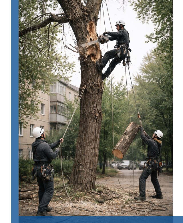 Срочное удаление аварийных деревьев в Дедовске с гарантией безопасности