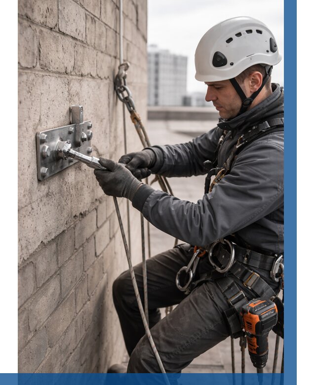 Установка анкерных точек в Дедовске от 3848 р. | ВЫСОТНИК-Ддв