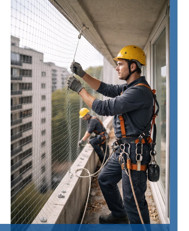 Монтаж сетки от птиц в Дедовске от 4948 р. | ВЫСОТНИК-Ддв