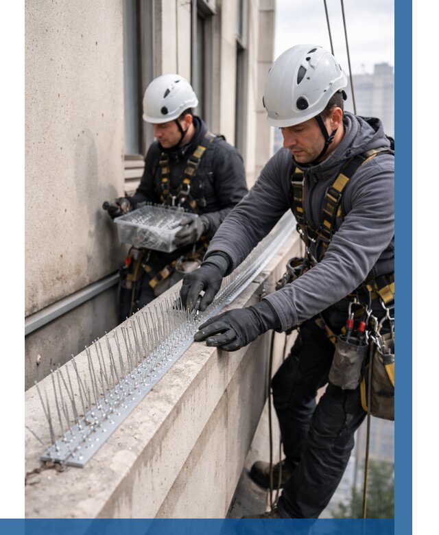 Установка шипов от птиц в Дедовске от 935 р. | ВЫСОТНИК-Ддв